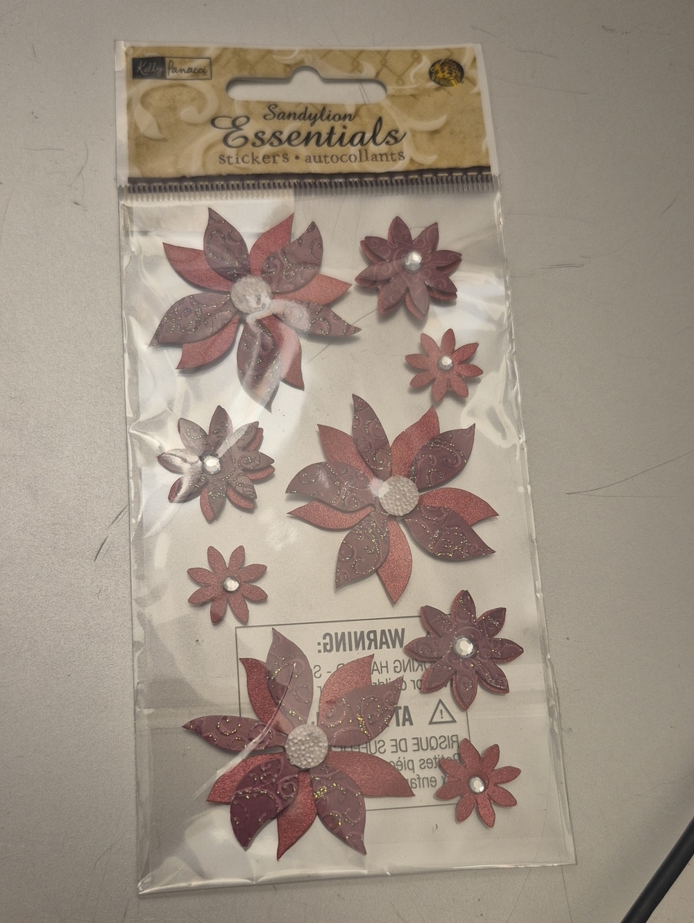 Sandylion Essentials Red Floral Sticker Sheet